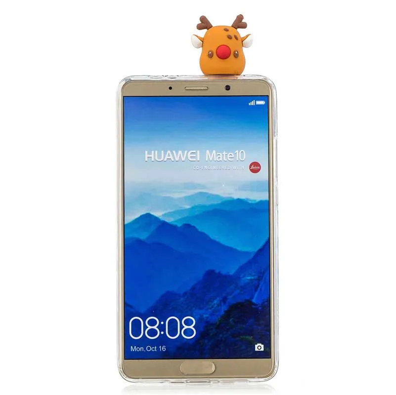 Phone Case For Huawei Mate 20 Lite Cases 3D Cartoon Christmas Santa Claus Elk Gift Soft TPU Back Cover 10 |