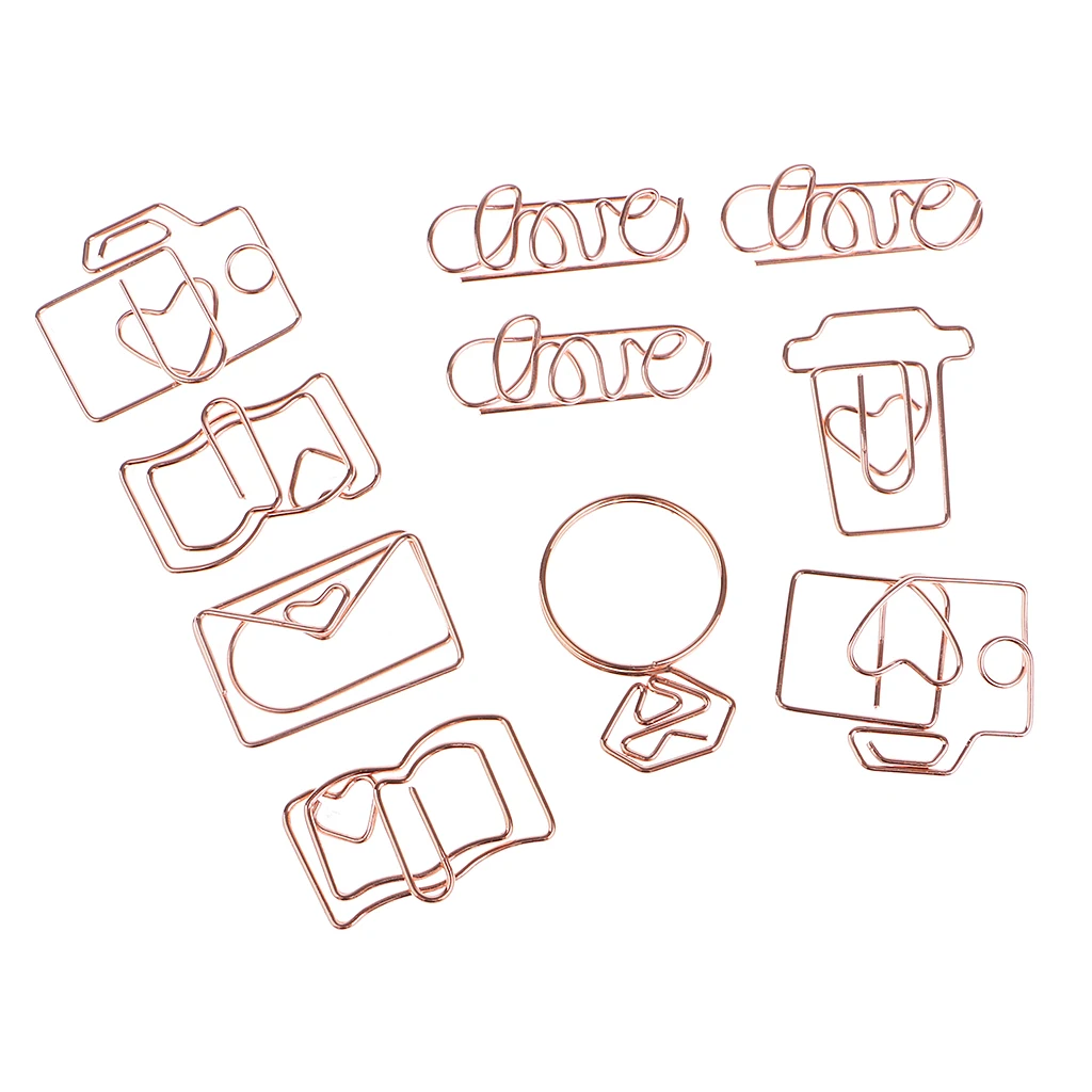 10 штук различные формы закладки файл бумажные документы скрепки металлические