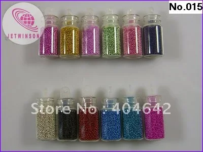 

12colors bottle nail color ball beads marbles For Nail Art Beauty Desgin