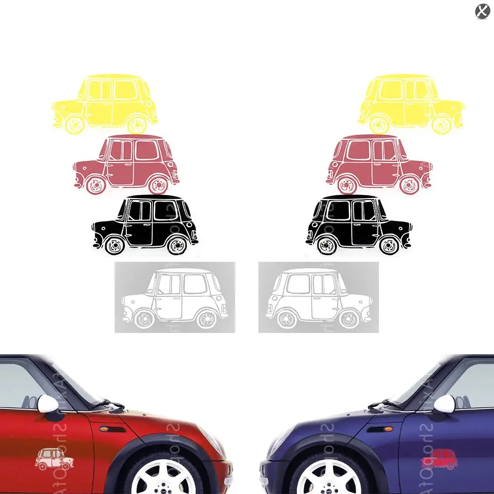 Декоративные графические наклейки цветные Ретро Винтажные автомобильные для Mini