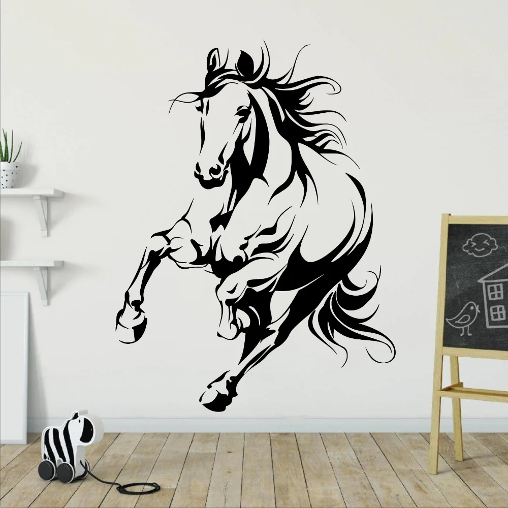 

New arrival Animal Horse Wall Sticker Kids Room Bedroom Decor Mural Animal Wall Decal Living Room Vinyl Art Stickers