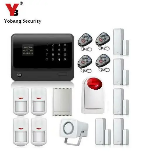 Yobang безопасность 2 4G WiFi GPRS GSM сигнализация! Английский Русский Испанский