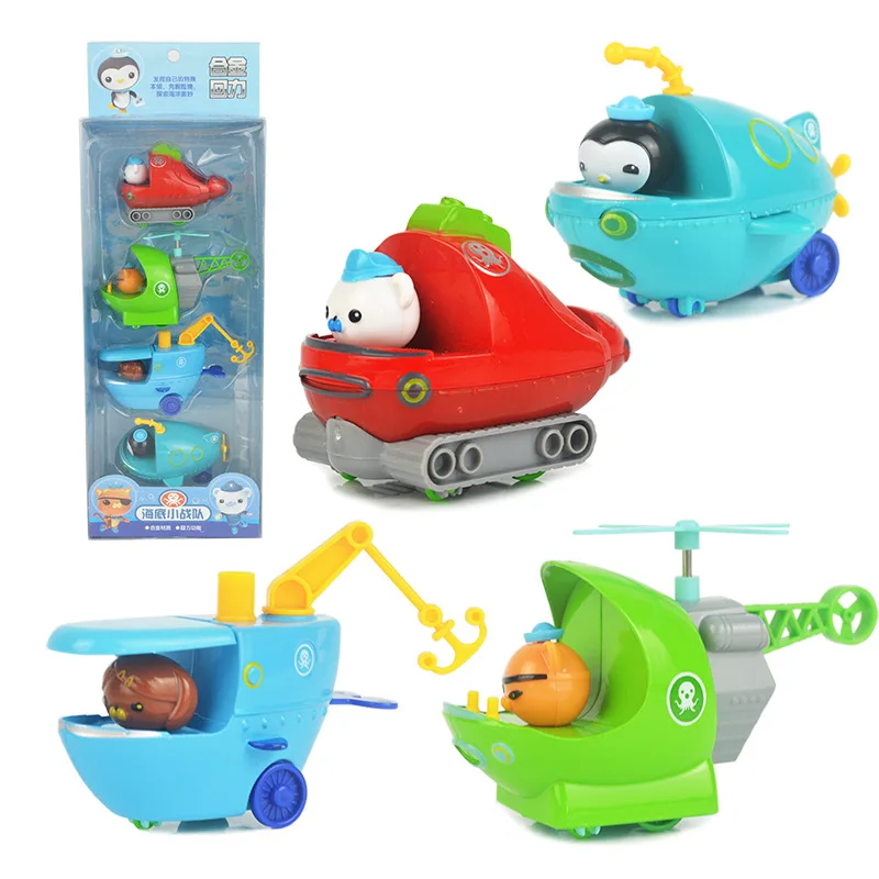 Набор игрушек Octonauts из сплава с мультипликационным принтом модель автомобиля для