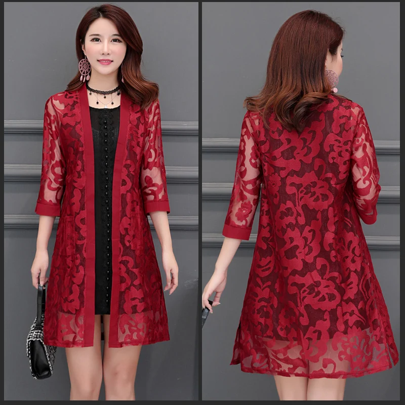 B новинка корейский стиль шуба средней длины модная кружевная Лоскутная ажурная