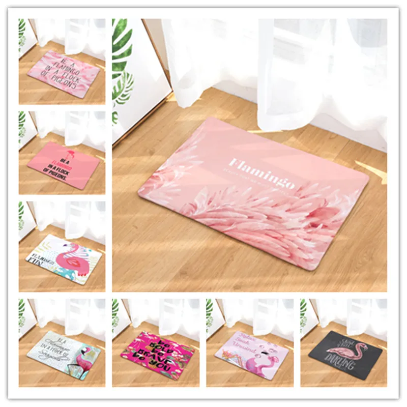 Новинка 2017 коврики с принтом фламинго для ванной кухни ковры кошек коврик