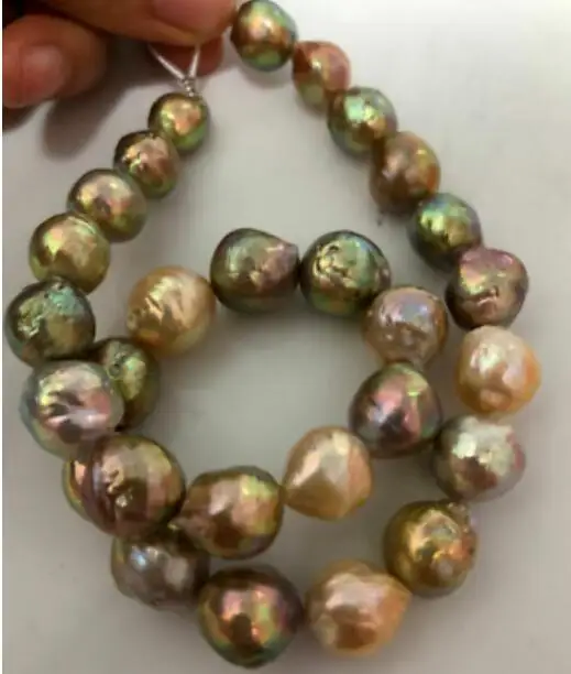 gorgeous 13-15 mm multicolor pearl necklace 18inch | Украшения и аксессуары