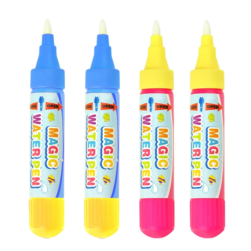 4 Pcs small pens 23,5*21 см портативная книга для рисования водой и волшебная ручка дорожная книга для рисования многоразовая раскраска доска Развивающие игрушки для детей - Цвет: 4 Pcs small pens