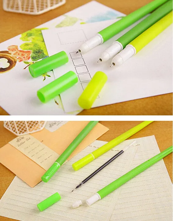 

1pcs/lot Novetly Grass silicone Cap Gel Pen Decoration School And Office Writing Or For Gifts