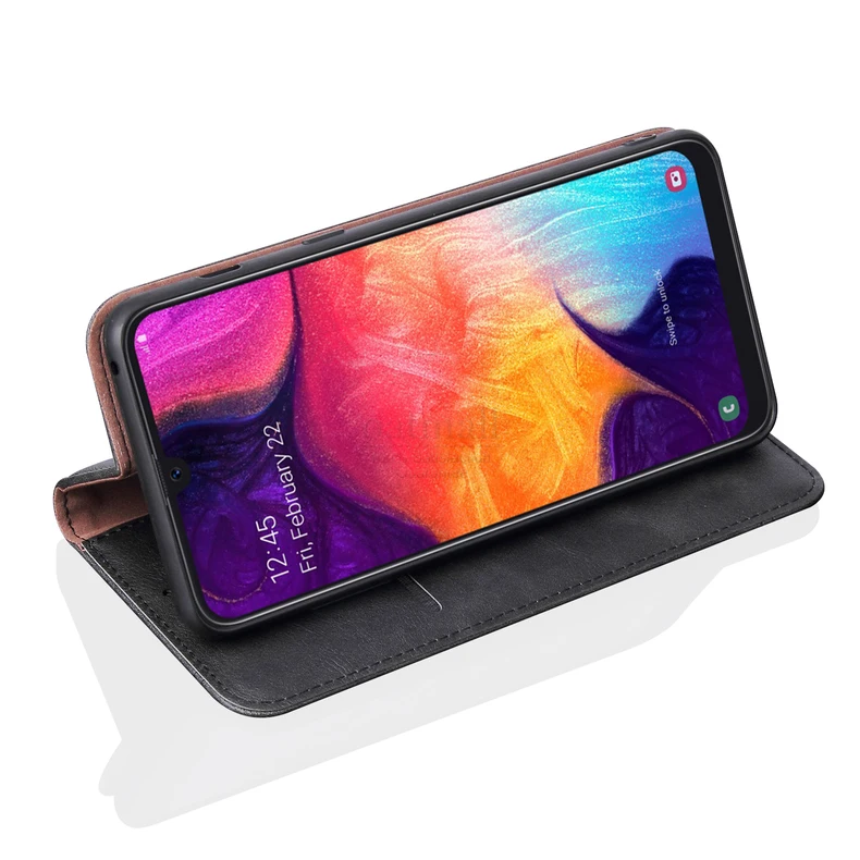 Винтажный кожаный чехол-книжка для samsung Galaxy A30 A50 A70 A70S A20, Роскошный кошелек с подставкой для карт, Магнитный чехол-книжка, повседневный чехол для телефона