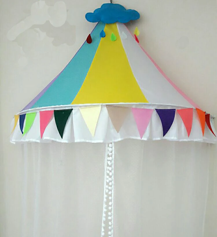 Kids's Educational Puzzle Play Toy Handmade Non-woven Clouds Raindrop Children Tent Bed Hanging Decortion Accessories 2021 | Игрушки и