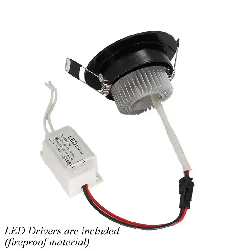 Dimmable 9W Epistar Led Down light Ceiling Spot Light Black Shell Retrofit LED Recessed Lighting Fixture Warm White 3000K UL cul | Лампы и