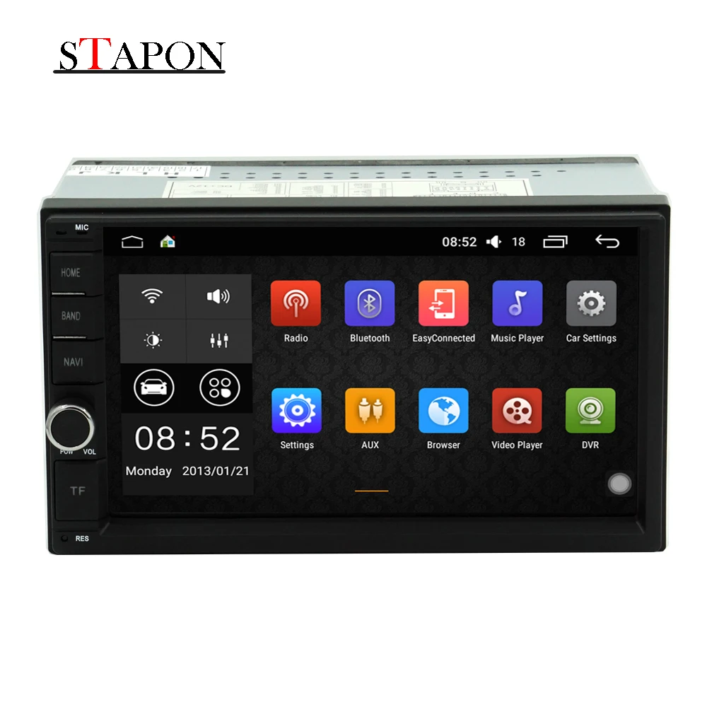 STAPON 7 дюймов carDVD Android7.1 навигация с Bluetooth Зеркало Ссылка рулевое колесо управления