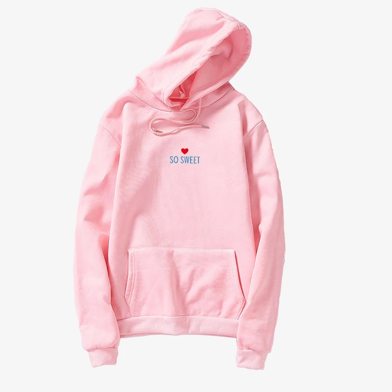 

Sweatshirts Women Men SO SWEET Heart Print Jumper Fleece Hoodies Pullovers Casual Long Sleeve Streetwear Harajuku Kawaii Clothes