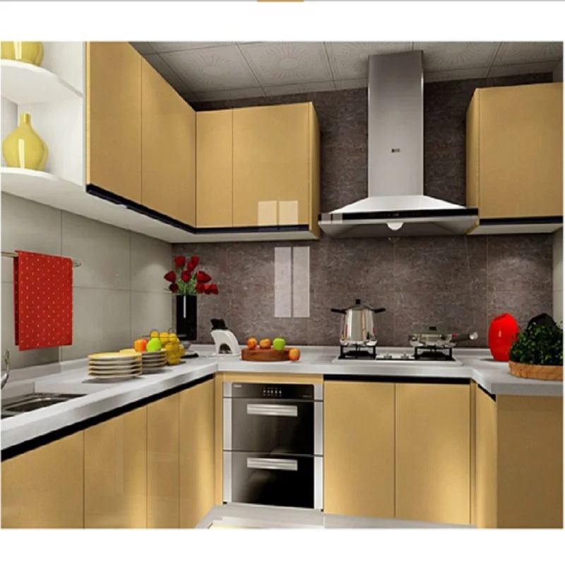 Глянцевая DIY декоративная пленка ПВХ самоклеющаяся настенная Бумага Мебель