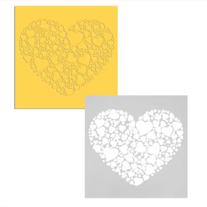 Любовь Сердце Фондант украшения торта трафарет свадебное украшение кекс шаблон