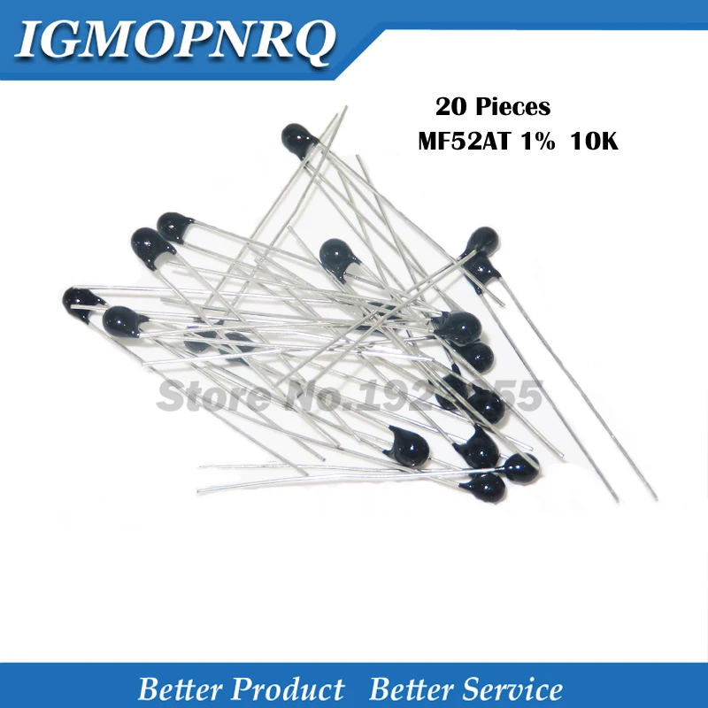 

20 шт./лот MF52AT 10K 3950 +/-5% NTC-10k 3950 ntc-mf52at 10K B значение: 3950 термисторный датчик температуры MF52