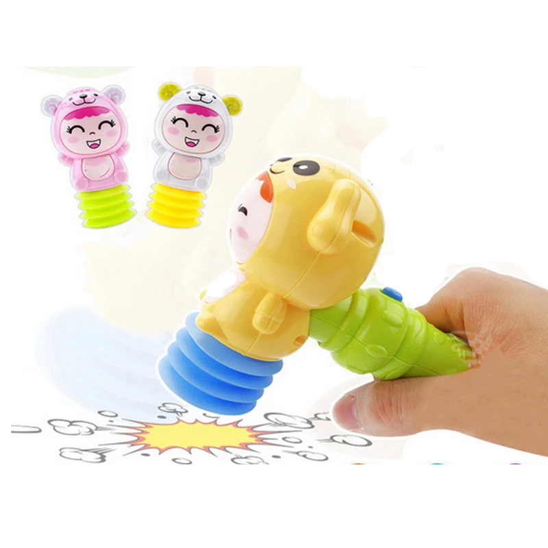 1pc Animal Shape Music Hammer Take Baby Educational Develop Intelligence for Children Xmas Birthday Gift Fun Games Toys | Игрушки и