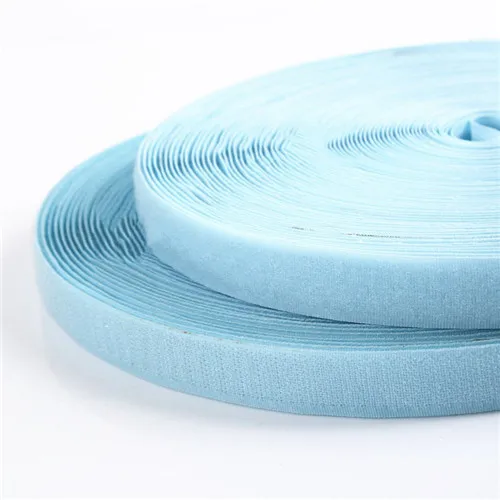 Light blue 2 см* 1 м волшебная лента без самостоятельной клейкая крепежная лента DIY полиэстер нейлоновые крючок-Петля Застежка Швейные аксессуары Klittenband без клея - Цвет: Light blue