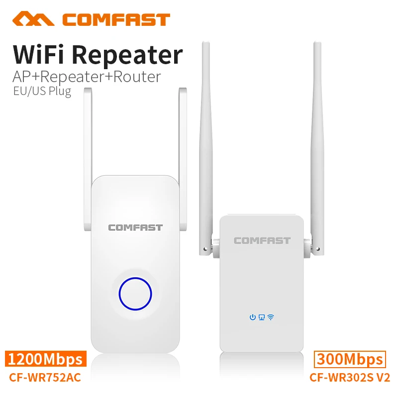 Маршрутизатор ретранслятор COMFAST 1200 Мбит/с 5 8G Wi Fi 300 2 4 ГГц усилитель сигнала на