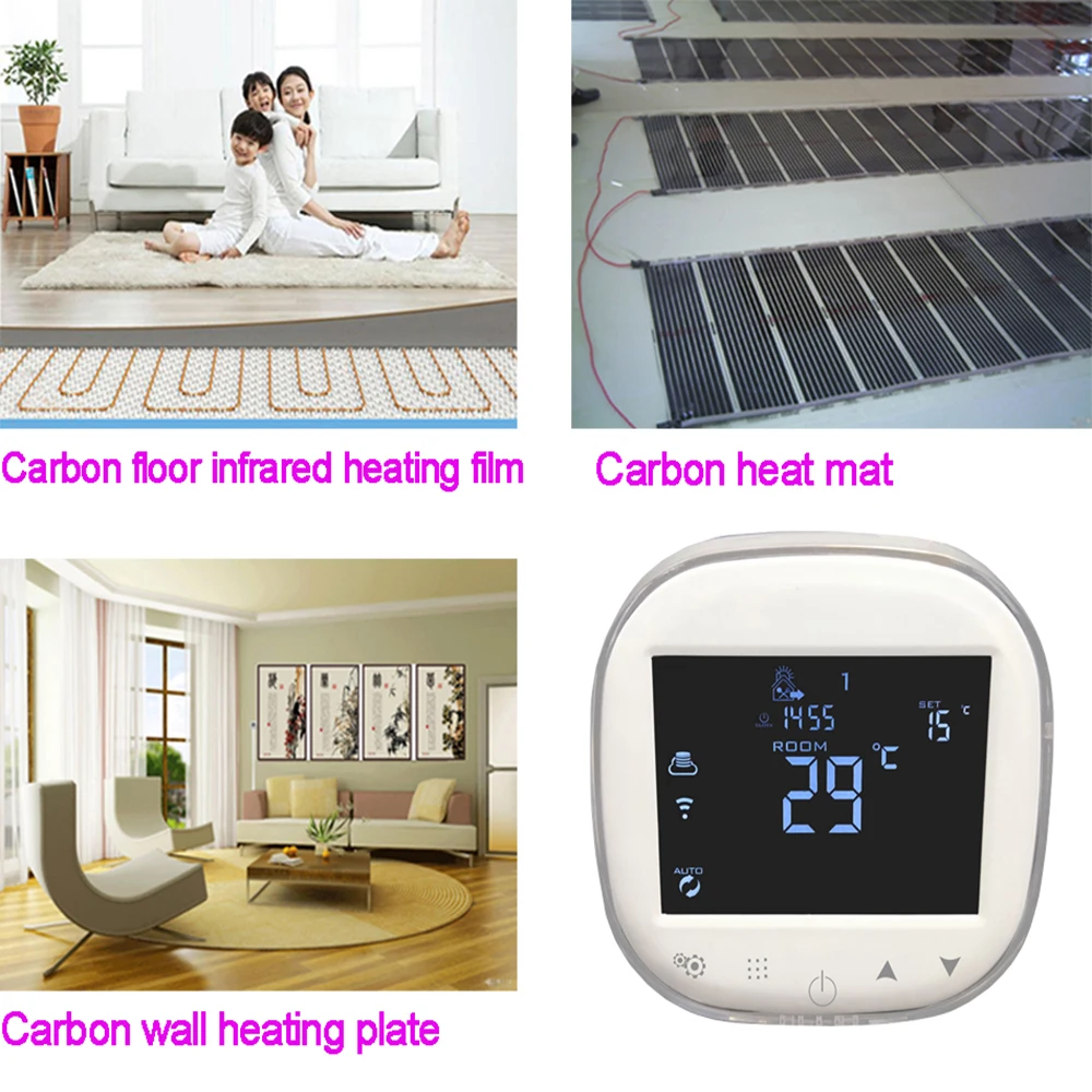

WiFi Thermostat Intelligent Winter Temperature Controller Electric/Water Floor Heating Thermostat Wifi Temperature Regulator