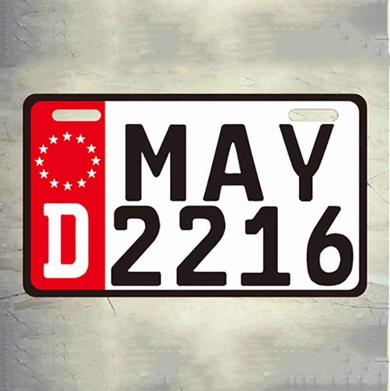 Мотоцикл номерной знак Автомобиль велосипед иностранный светоотражающий