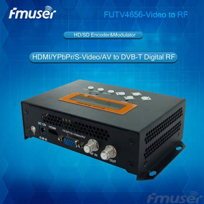 Бесплатная доставка FUTV4656 DVB T/DVB C (QAM)/ATSC MPEG 4 AVC/H.264 HD энкодер модулятор|encoder modulator|hd