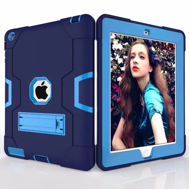 Чехол-накладка для apple ipad Air 2, подставка для планшета, противоударный, сверхпрочный, защитный, кожаный, резиновый, Гибридный чехол для ipad 6 9,7, чехол для планшета