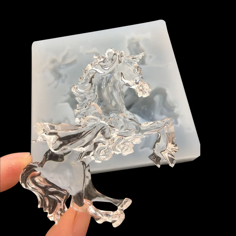 3D Pegasus Единорог силиконовая форма лошадь Конфеты Шоколад помадка формы для