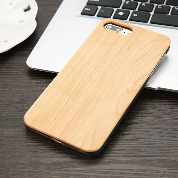 Cherry Wood Настоящий деревянный ящик для iphone 11Pro MAX X XR 8 7 6 Plus, чехол из натурального бамбука, Деревянный Жесткий чехол для телефона s для samsung Galaxy S10 S9 Plus - Цвет: Cherry Wood