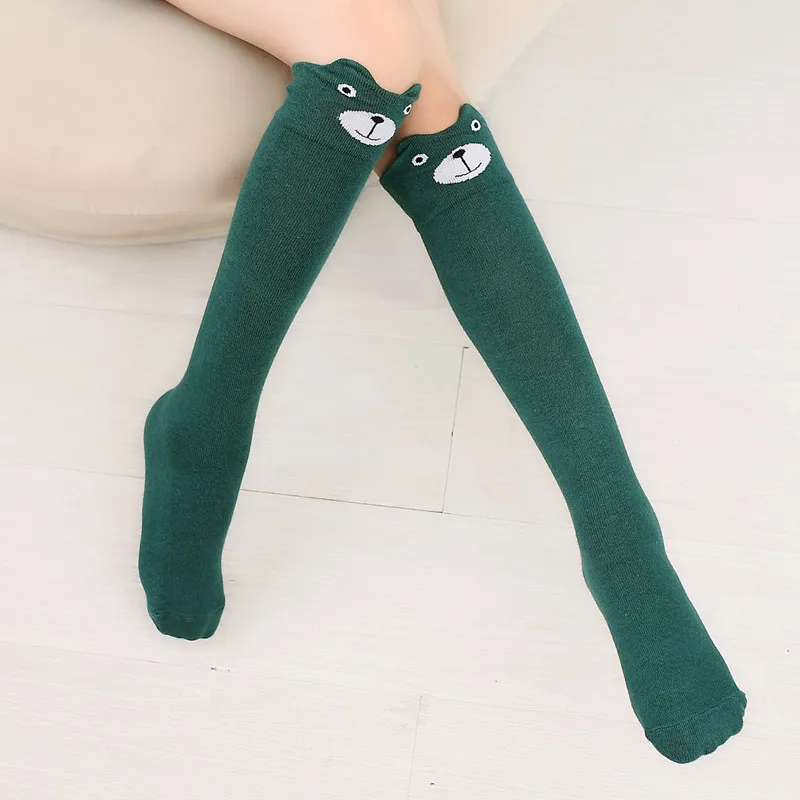 

Autumn Baby Girl Leg Warmers Kids Cotton Fox Bear Long socks Knee high Leg Warmers Fox Children Cotton Socks D0229