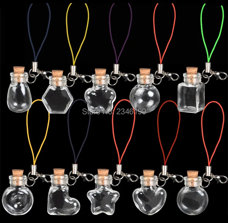 100pcs Mini Cute Clear Empty Glass Bottles With Cork Stopper Essential Oil Jars Small Wishing Bottle DIY Gift Tools Packaging | Красота и