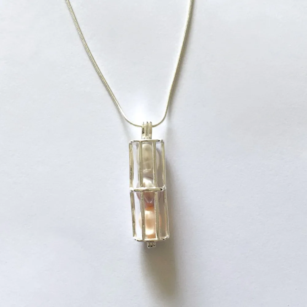 925 серебряные бусины в форме цилиндра с отверстиями кулон подвеска из твердого