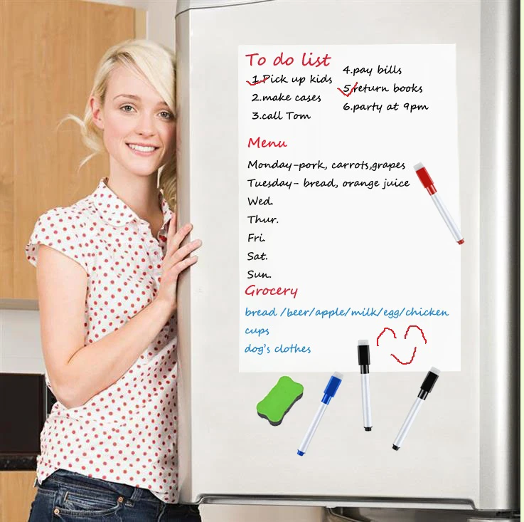 Доска A2/A3/A4 на магнитах лист для сухой стирки магнитный планировщик список