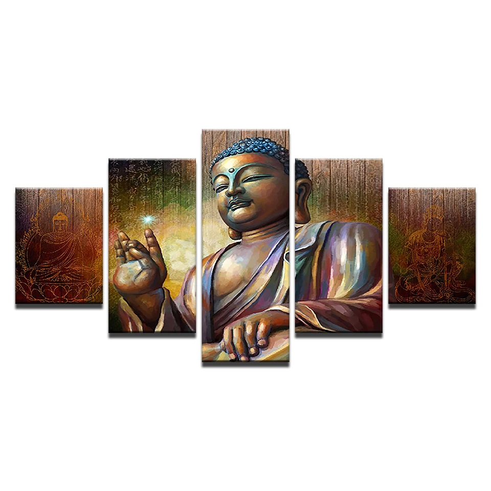 5 шт. настенные картины с Буддой шт.|meditation paintings|canvas picturehd prints |