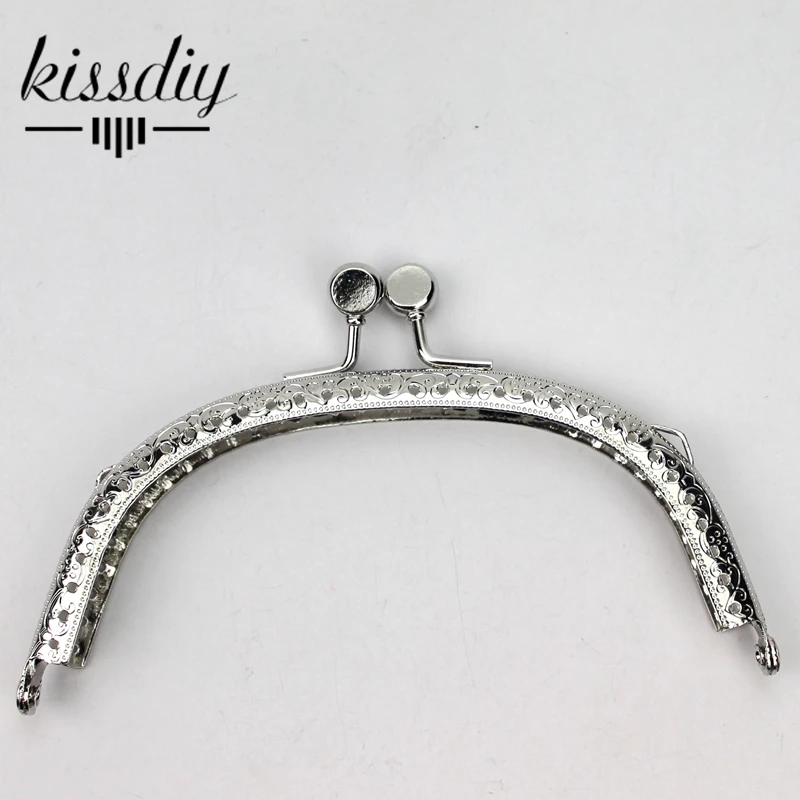 KISSDIY 10 шт./лот 12 5 см серебристая металлическая рамка для кошелька дужки с