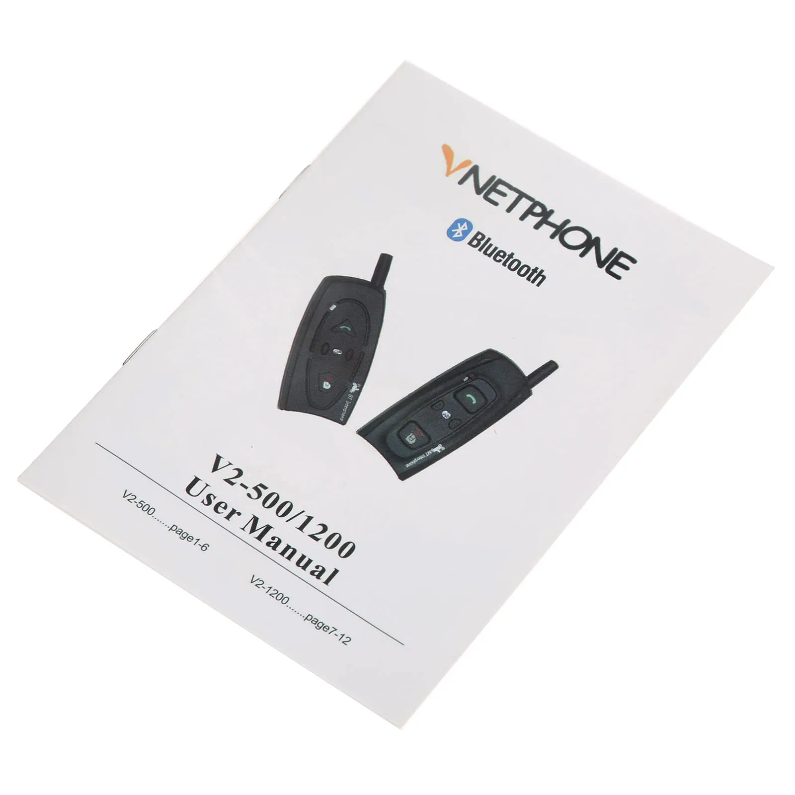 1x мотоциклетная гарнитура для шлема V2 1200 BT Interphone Беспроводная Bluetooth мобильного