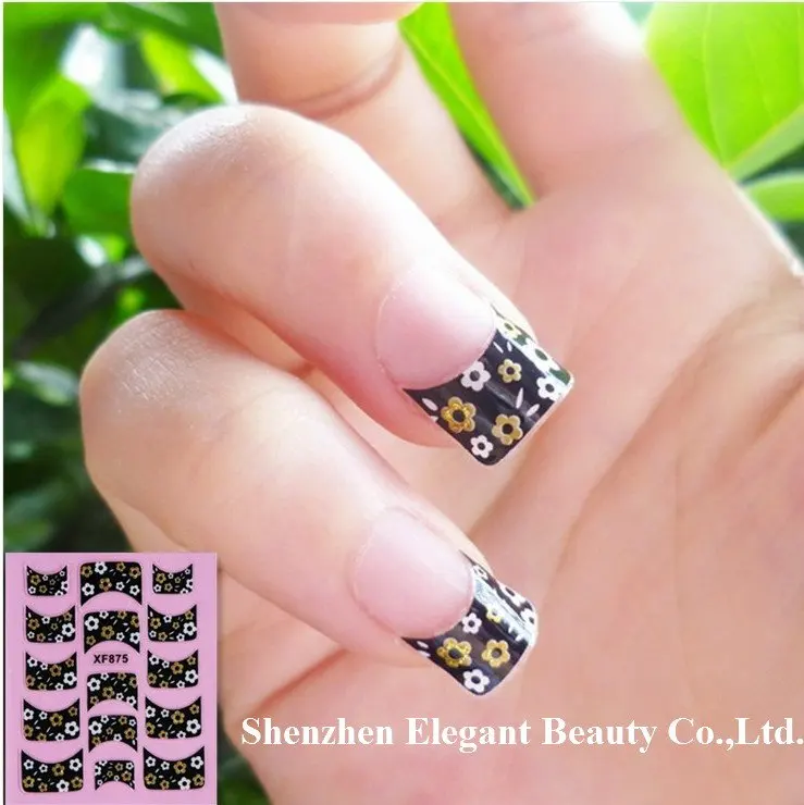 Оптовая продажа Новое поступление XF875-XF878 серийный стикеры 3D на ногти Nail Art