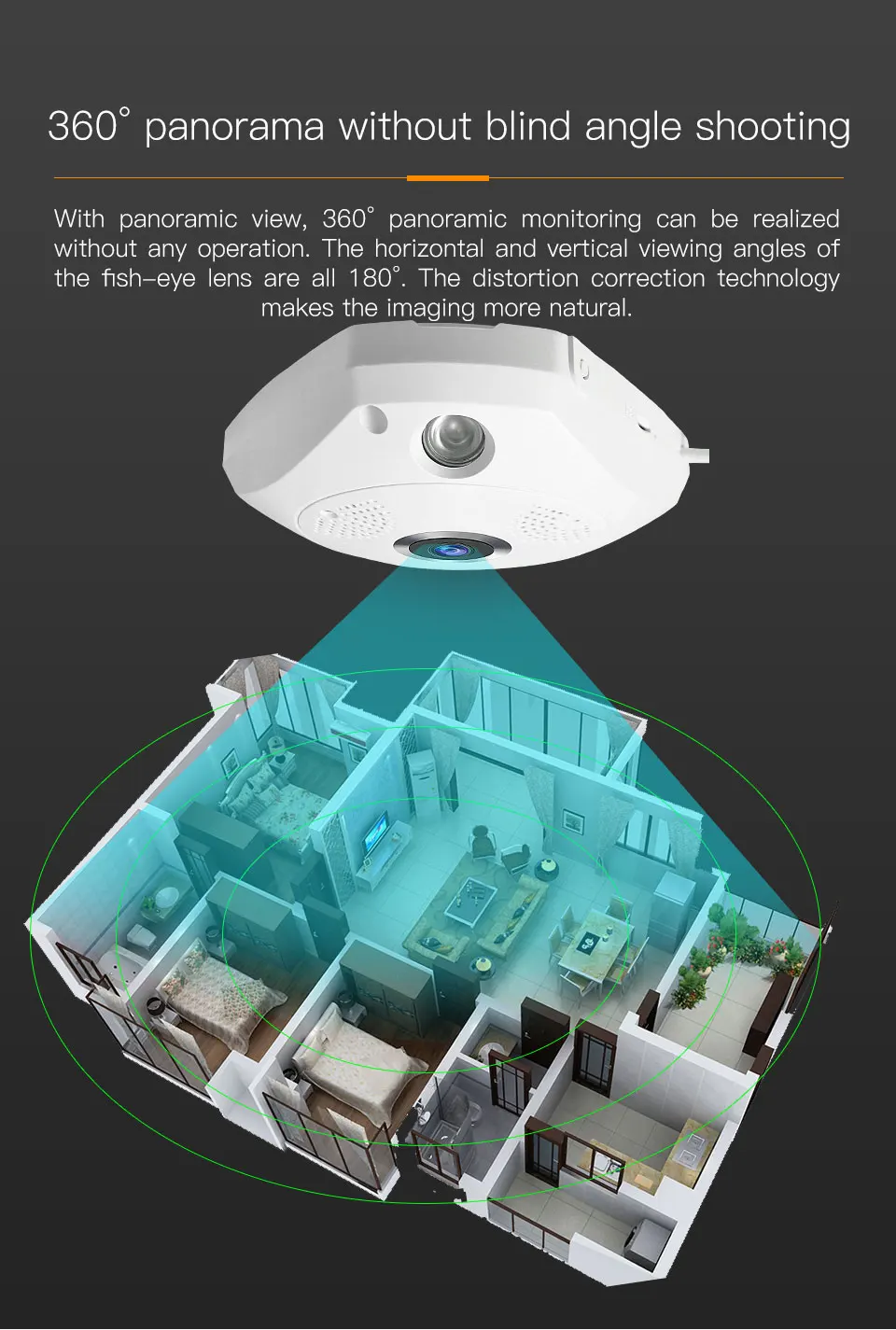Камера 360 градусов IP рыбий глаз панорамная HD 960P wifi CCTV 3D VR видео Cam Micro SD карта аудио удаленный домашний внутренний мониторинг