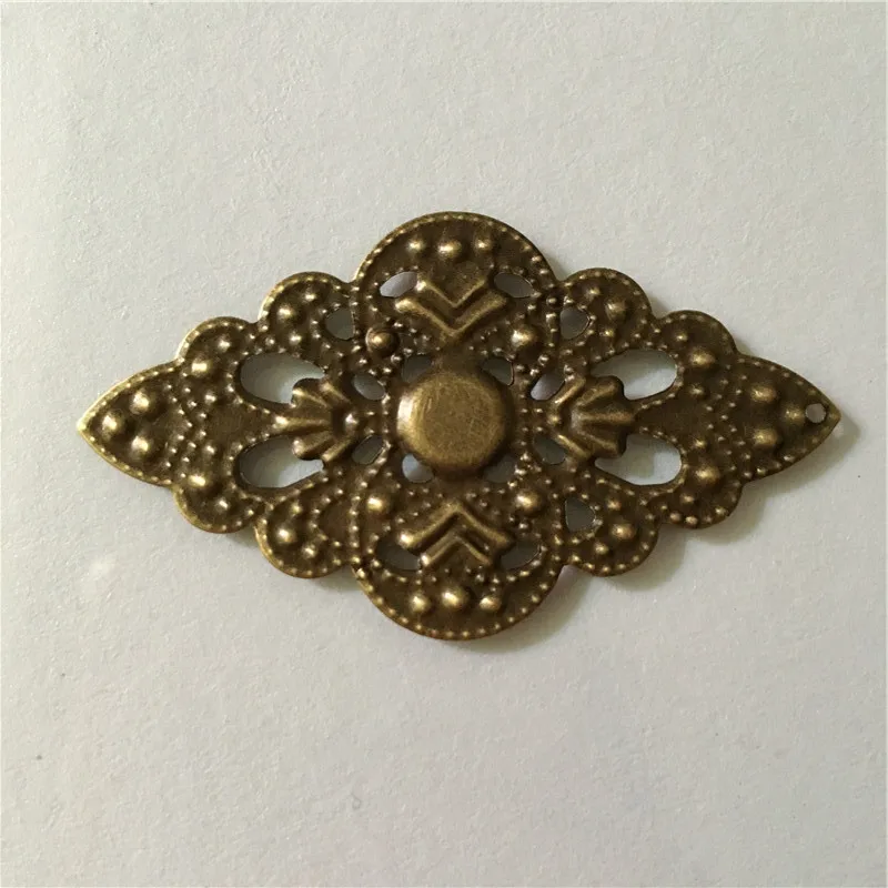 10 шт. старинные бронзовые кабошоны филигранные пустотелые сердца Квадратные