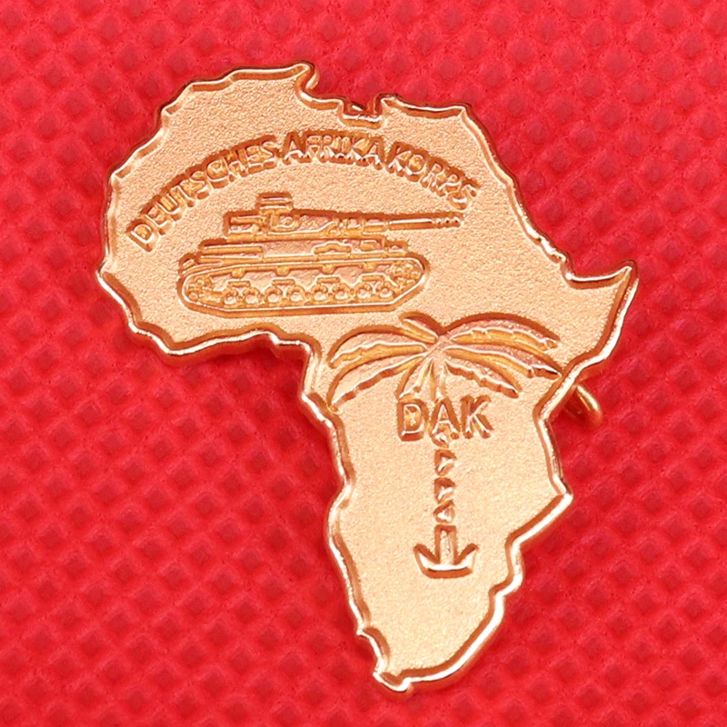 Булавка в виде карты Африки: deutsches afrika korps badge WW II немецкая армейская брошь танка