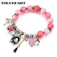 toucheart custom glass beads love handmade bracelet bangles charms for women luxury brand jewelry making bracelets sbr180016
