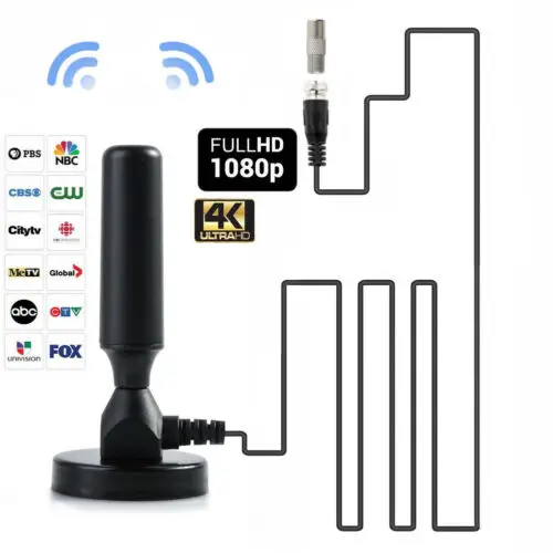 200 Mile 30dBi внутренняя усиленная цифровая DVB T/FM Freeview Антенна ПК для ТВ HDTV антенна