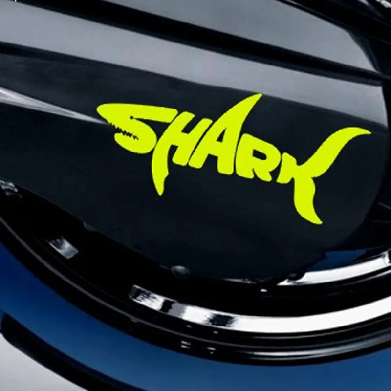 

Cool Car Styling Letter SHARK Creative Shark Stickers Cover Scratches Car Sticker 1pc