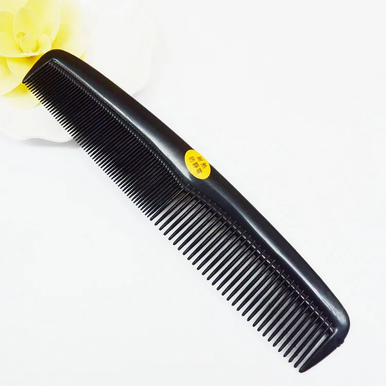 Однослойная черная расческа грубые зубы пластиковая с мелкими зубьями модные