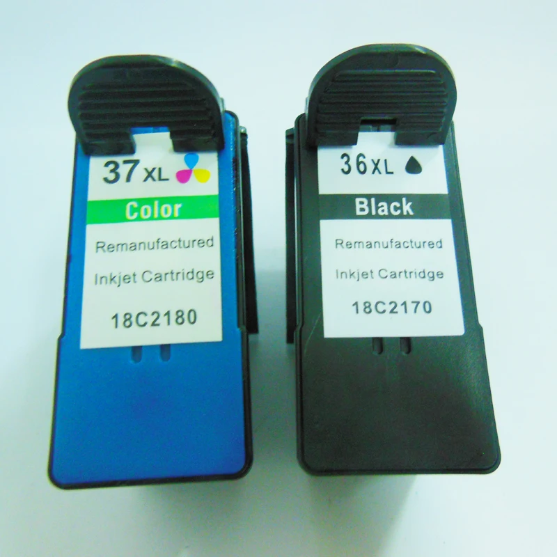 Einkshop 2 шт. для Lexmark 36 37 36xl 37xl чернильные картриджи 18C2170 18C2180 X3650 X4650 X5650 X6650 X6675 Z2420