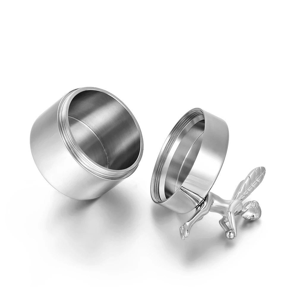 IJU039 Новый дизайн урна для кремации Ангел-фея из нержавеющей стали любимой дочери