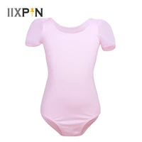 iixpin ballet leotards bodysuits for girls short sleeves cutout back ballet dance gymnastics leotard kids ballet dance costumes