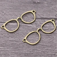 8pcs antique bronze color 3d glasses frame pendant punk necklace bracelet metal accessories diy charm for jewelry carfts making