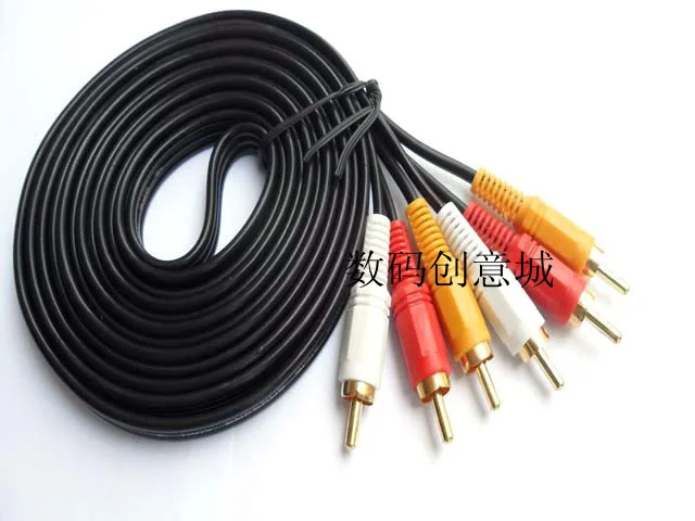 3 м верхний диапазон 5 мм RCA до штекер композитные AV Аудио Видео кабели для VRC VCD DVC LCD