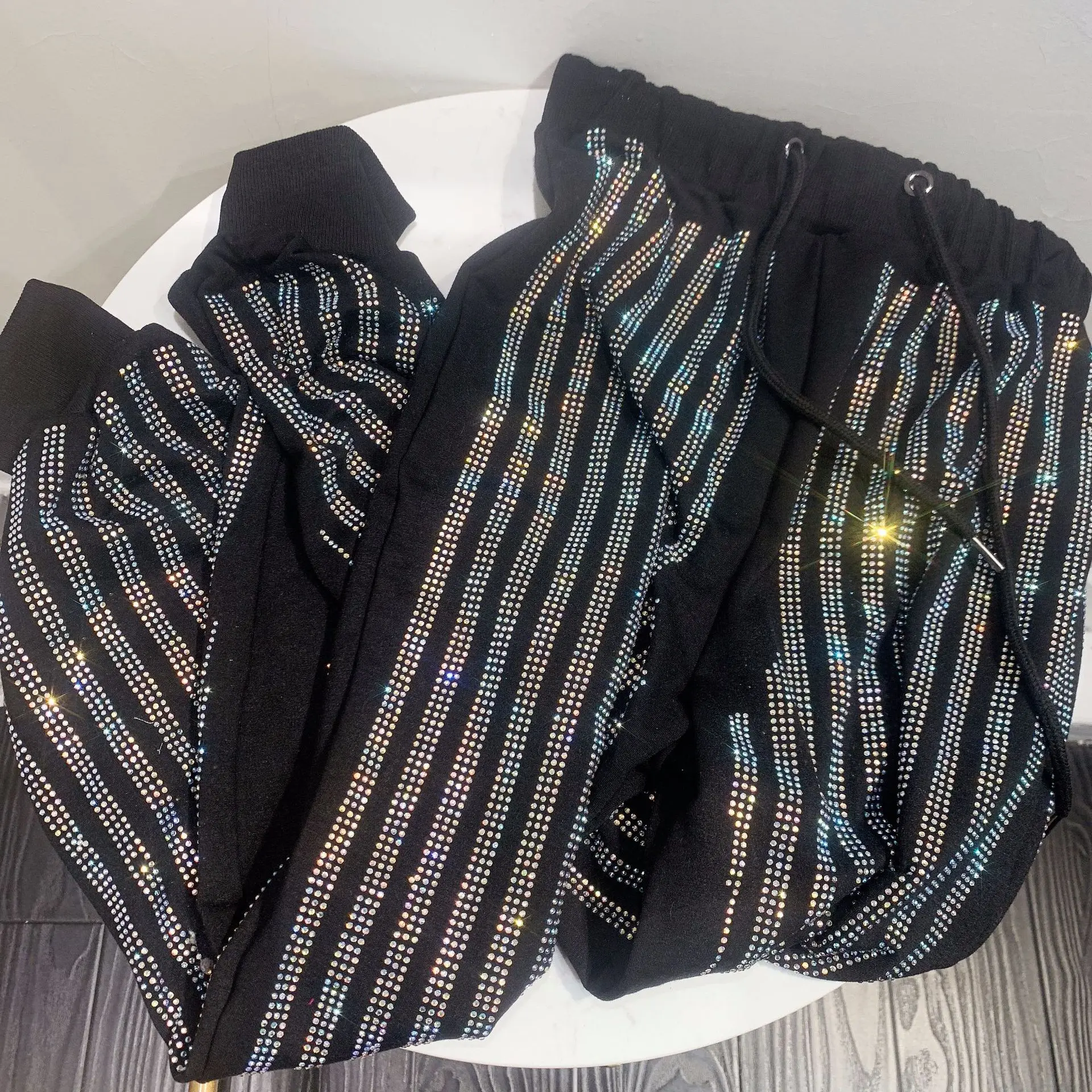 Женские 2019 Подиумные шикарные женские укороченные украшенные кристаллами blingin'